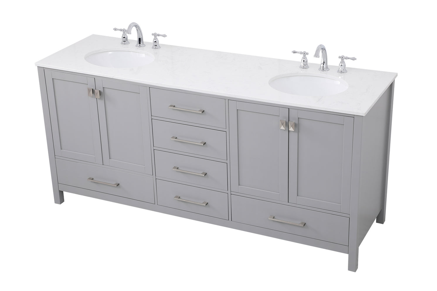 Elegant Lighting VF18872DGR Double Bathroom Vanity Irene Gray
