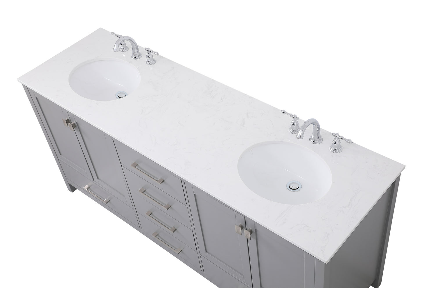 Elegant Lighting VF18872DGR Double Bathroom Vanity Irene Gray