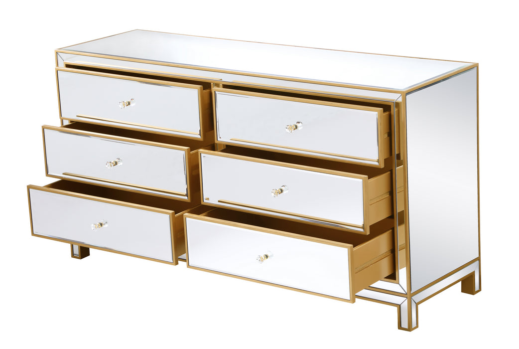 Elegant Lighting - MF72036G - Dresser - REFLEXION - Antique Gold Elegant Lighting - MF72036G - Dresser - REFLEXION - Antique Gold