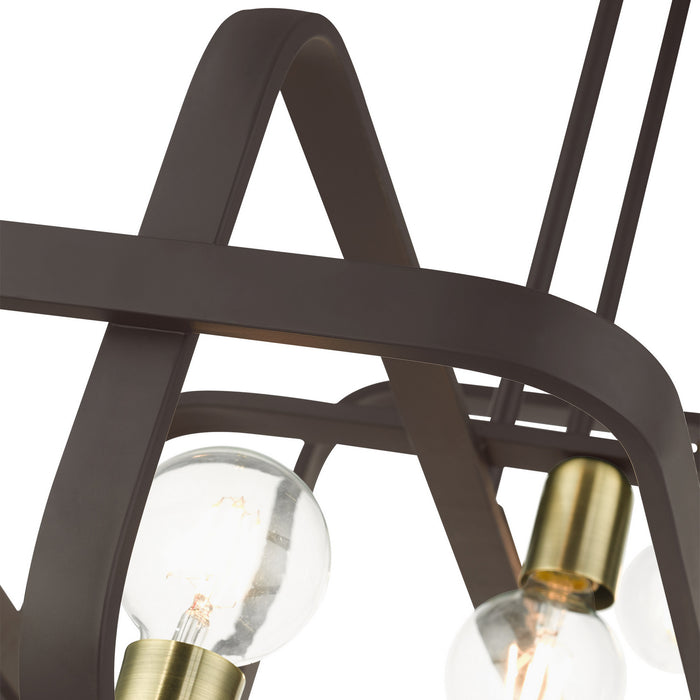 Bergamo Linear Chandelier-Linear/Island-Livex Lighting-Lighting Design Store