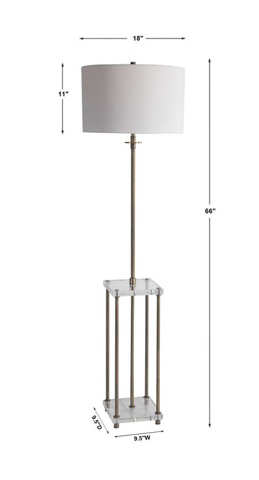 Uttermost - 28415 - One Light Floor Lamp - Palladian - Antiqued Brass