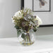 Uttermost - 60182 - Floral Bouquet & Vase - Belmonte - Berries, Greenery, Seed Pods, Succulents And Cream Roses In A Clear