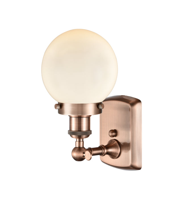 Innovations - 916-1W-AC-G201-6 - One Light Wall Sconce - Ballston - Antique Copper