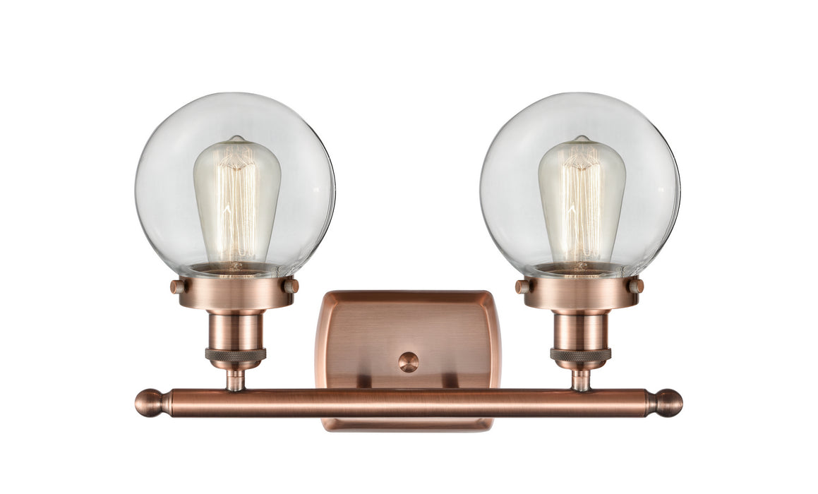 Innovations - 916-2W-AC-G202-6 - Two Light Bath Vanity - Ballston - Antique Copper