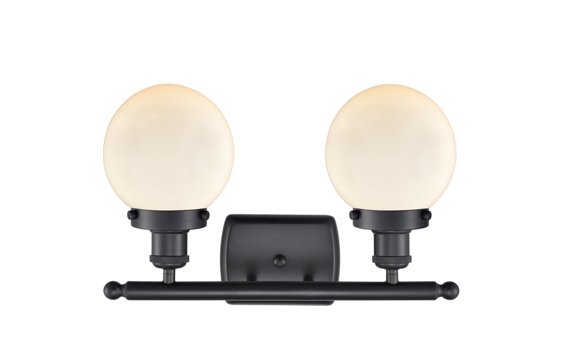 Innovations - 916-2W-BK-G201-6 - Two Light Bath Vanity - Ballston - Matte Black