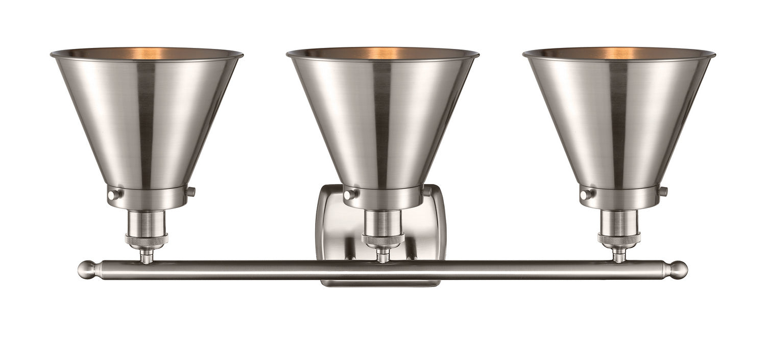 Innovations - 916-3W-SN-M13-SN - Three Light Bath Vanity - Ballston - Brushed Satin Nickel