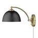 Golden - 3688-A1W AB-BLK - One Light Wall Sconce - Rey AB - Aged Brass