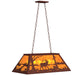 Meyda Tiffany - 128660 - Six Light Pendant - Elk At Lake - Rust