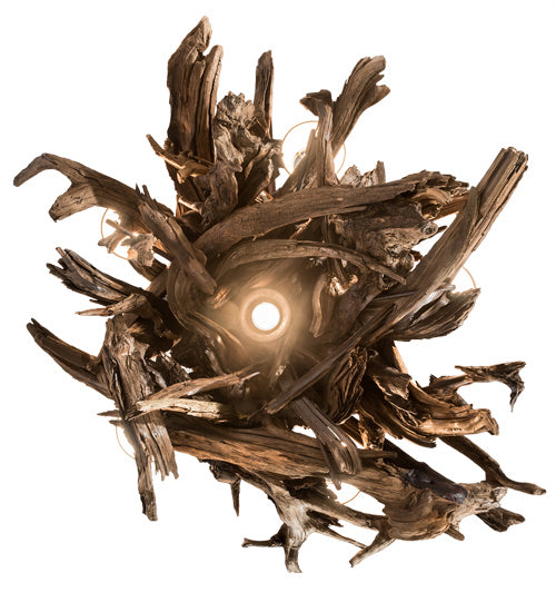 Meyda Tiffany - 197275 - Six Light Chandelier - Driftwood - Rust,Natural Wood