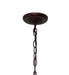 Meyda Tiffany - 231193 - Three Light Pendant - Trillium & Violet - Mahogany Bronze