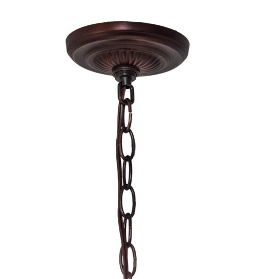 Meyda Tiffany - 232764 - Three Light Pendant - Roseborder - Mahogany Bronze
