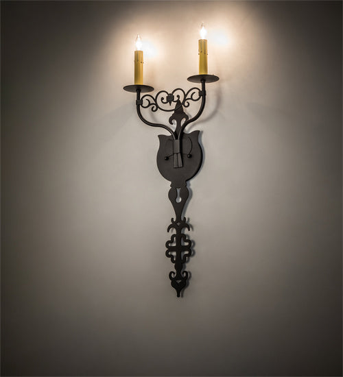Meyda Tiffany - 233400 - Two Light Wall Sconce - Merano - Wrought Iron