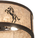 Meyda Tiffany - 233537 - Four Light Flushmount - Black Stallion - Mahogany Bronze