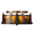 Meyda Tiffany - 233628 - Two Light Flushmount - Tall Pines - Antique Copper,Burnished