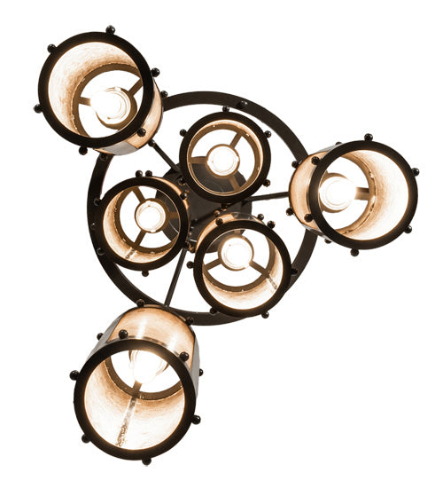 Meyda Tiffany - 233898 - Six Light Chandelier - Cartier - Timeless Bronze