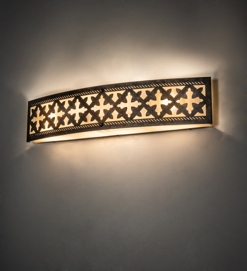 Meyda Tiffany - 233939 - Four Light Wall Sconce - Cardiff - Bronze