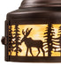 Meyda Tiffany - 235502 - One Light Pendant - Moose At Dusk - Mahogany Bronze