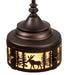 Meyda Tiffany - 235502 - One Light Pendant - Moose At Dusk - Mahogany Bronze
