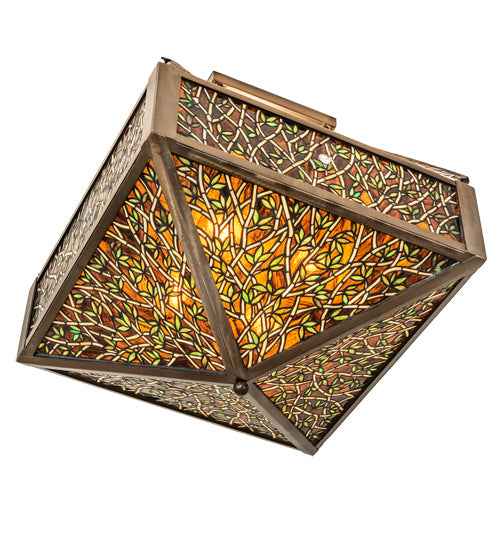 Meyda Tiffany - 235973 - Four Light Semi-Flushmount - Bamboo - Antique Copper