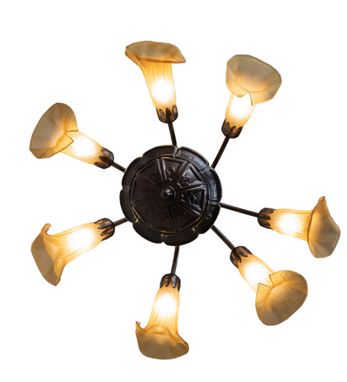 Meyda Tiffany - 236538 - Seven Light Chandelier - Tiffany Pond Lily - Mahogany Bronze