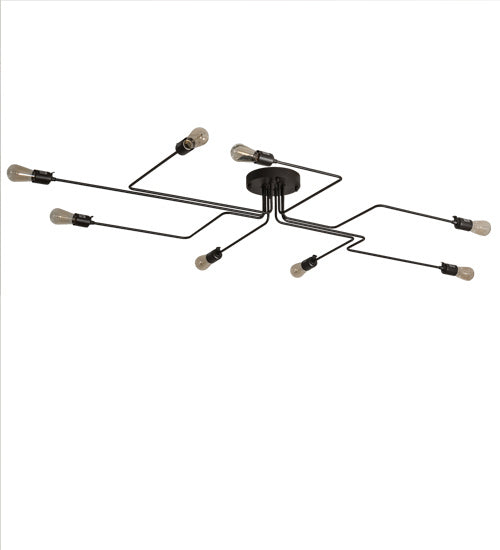 Meyda Tiffany - 236581 - Eight Light Flushmount - Pipedream Alva - Wrought Iron