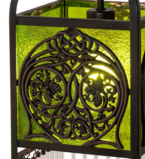 Meyda Tiffany - 50522 - Three Light Pendant - Celtic Knot - Mahogany Bronze