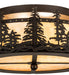 Meyda Tiffany - 233881 - Two Light Flushmount - Tall Pines - Oil Rubbed Bronze