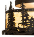 Meyda Tiffany - 233881 - Two Light Flushmount - Tall Pines - Oil Rubbed Bronze