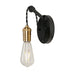 Forte - 7061-01-62 - One Light Wall Sconce - Essy - Black and Soft Gold