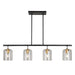 Four Light Linear Chandelier-Linear/Island-Forte-Lighting Design Store