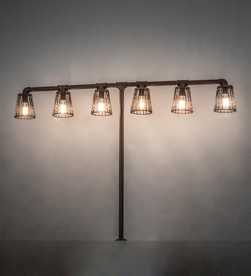 Meyda Tiffany - 236019 - Six Light Table Lamp - Pipedream - Rust
