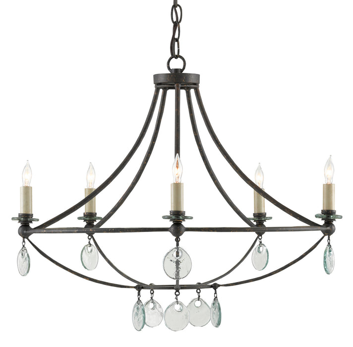 Novella Chandelier-Mid. Chandeliers-Currey and Company-Lighting Design Store
