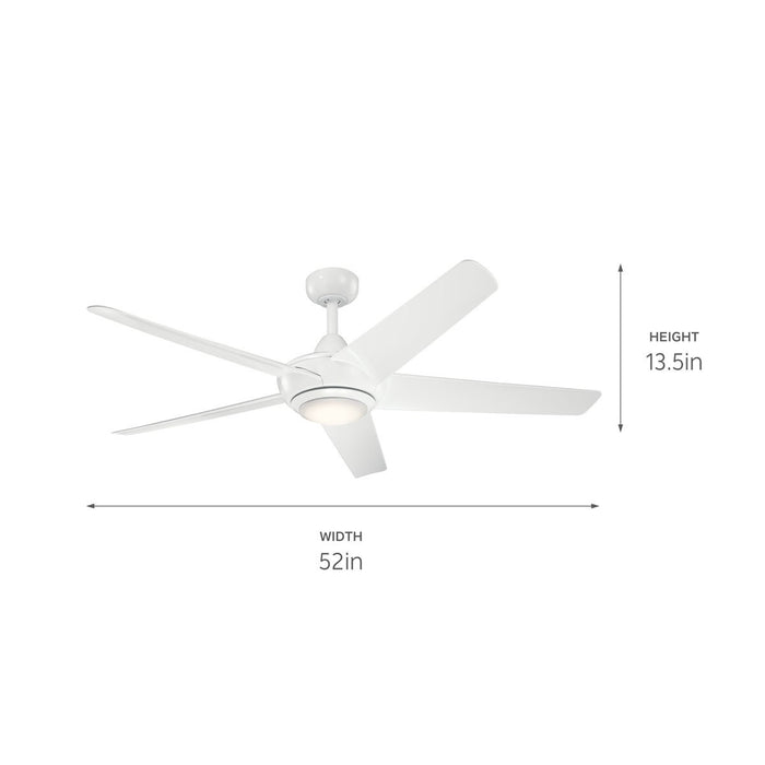 Kichler - 330089WH - 52``Ceiling Fan - Kapono - White