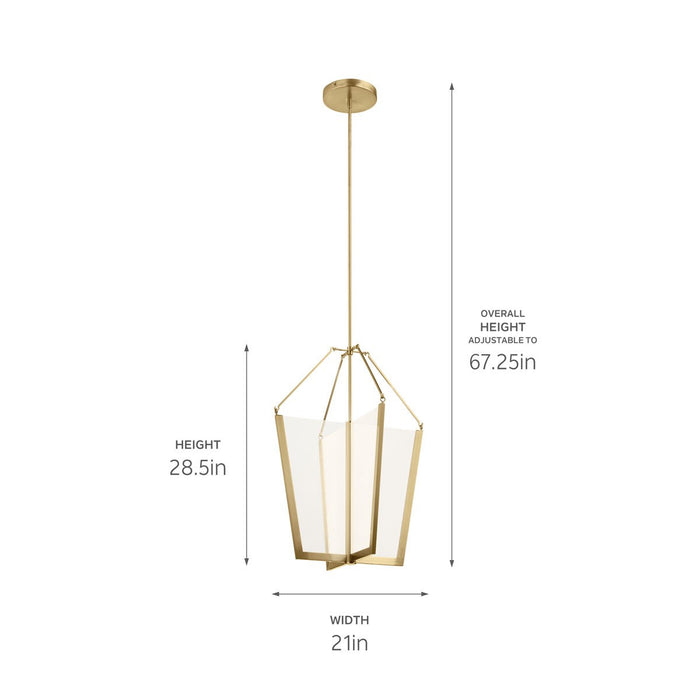 Kichler - 52292CGLED - LED Foyer Pendant - Calters - Champagne Gold