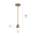 Kichler - 52419BNBLED - LED Mini Pendant - Baland - Brushed Natural Brass