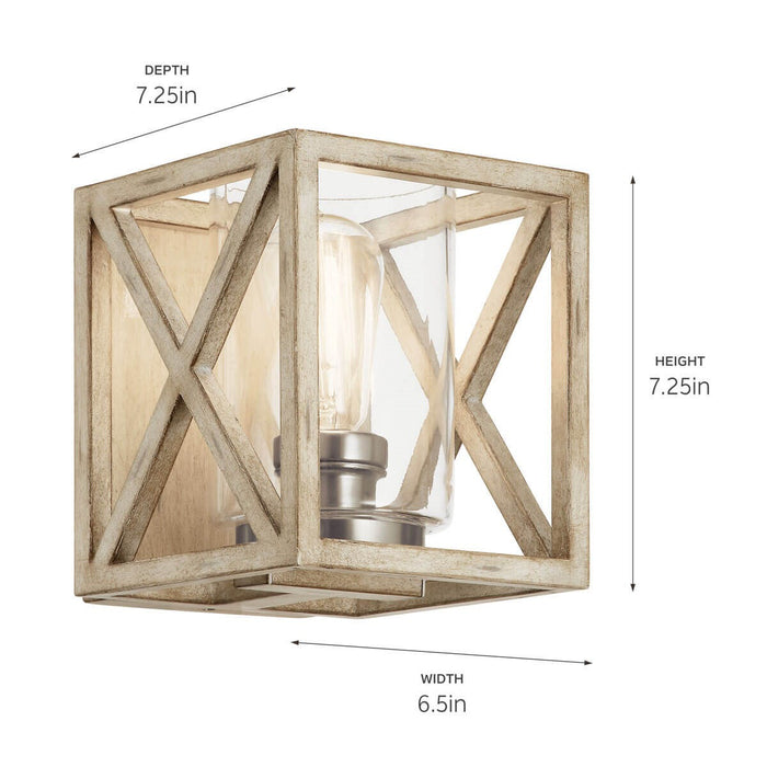 Kichler - 55063DAW - One Light Wall Sconce - Moorgate - Distressed Antique White