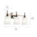 Kichler - 55092PN - Three Light Bath - Cosabella - Polished Nickel