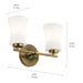 Kichler - 55116BNB - Two Light Bath - Brianne - Brushed Natural Brass