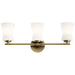 Kichler - 55117BNB - Three Light Bath - Brianne - Brushed Natural Brass