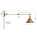 Nuvo Lighting - 60-7361 - One Light Swing Arm Wall Lamp - Delancey - Burnished Brass