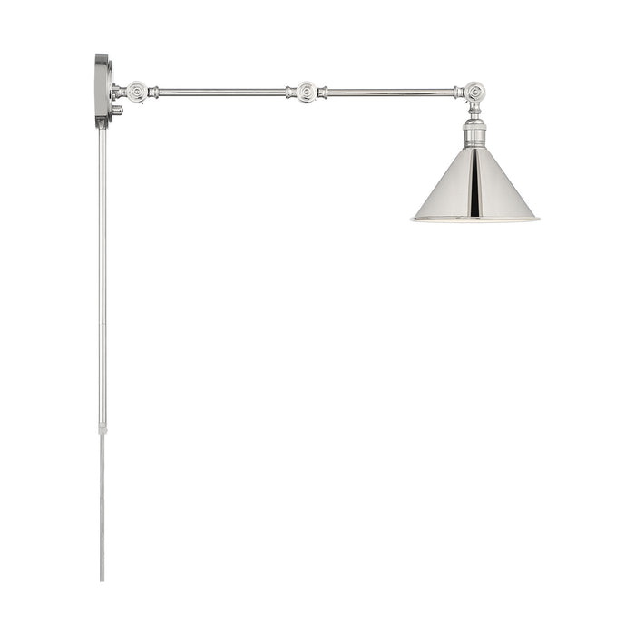 Nuvo Lighting - 60-7362 - One Light Swing Arm Wall Lamp - Delancey - Polished Nickel