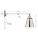 Nuvo Lighting - 60-7368 - One Light Swing Arm Wall Lamp - Bayard - Polished Nickel
