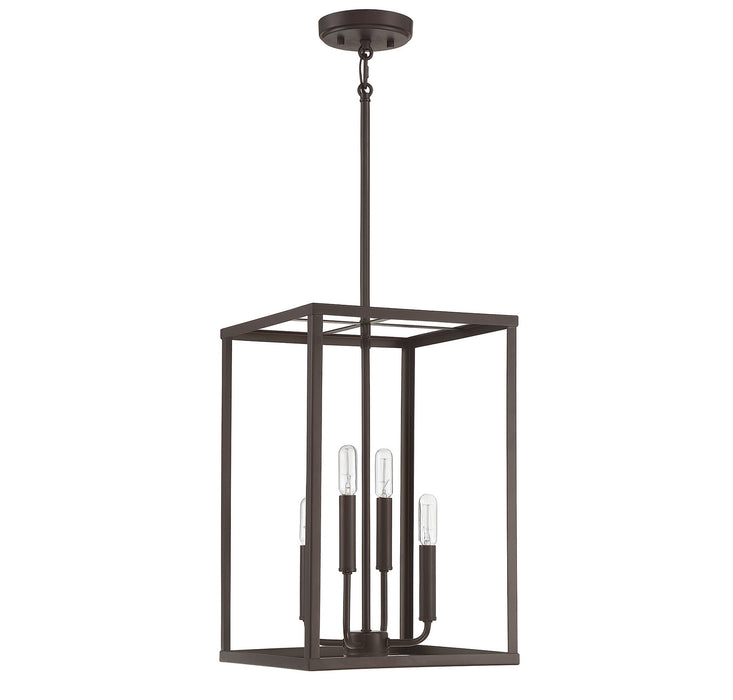 Meridian - M30008ORB - Four Light Pendant - Oil Rubbed Bronze