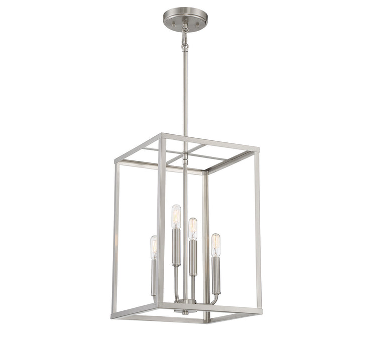 Meridian - M30008BN - Four Light Pendant - Brushed Nickel