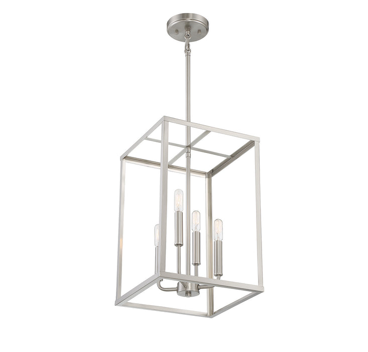 Meridian - M30008BN - Four Light Pendant - Brushed Nickel