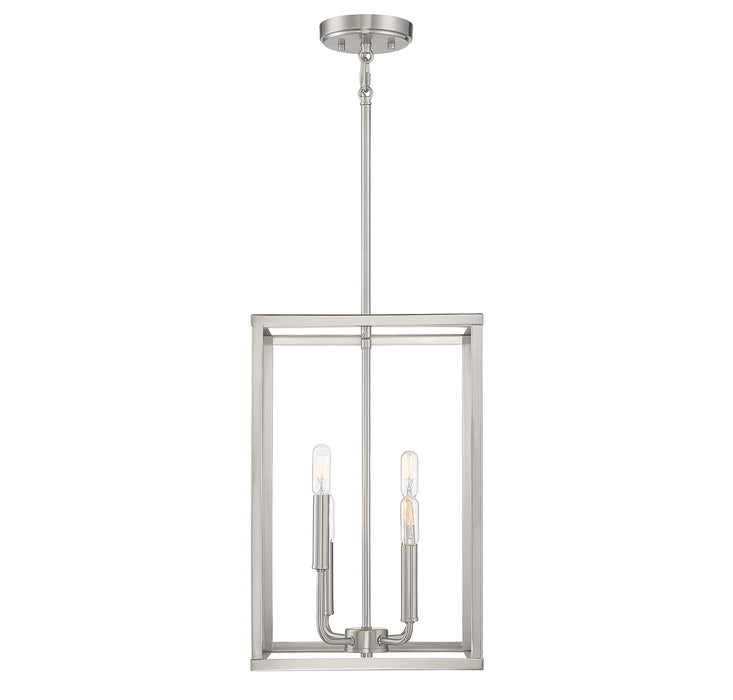 Meridian - M30008BN - Four Light Pendant - Brushed Nickel