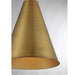 Meridian - M70112NB - One Light Pendant - Natural Brass