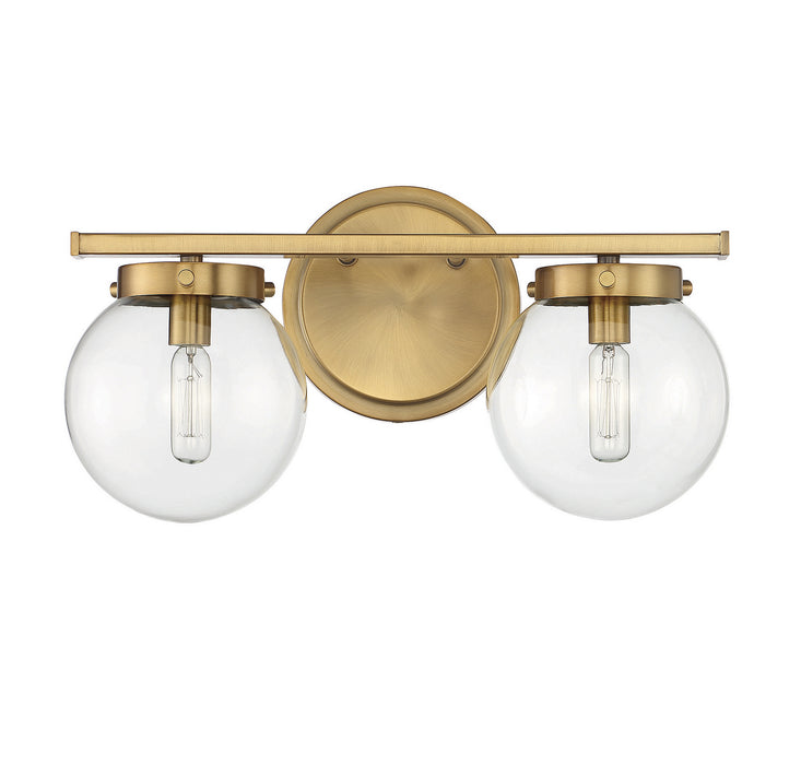 Meridian - M80046NB - Two Light Bath Bar - Natural Brass