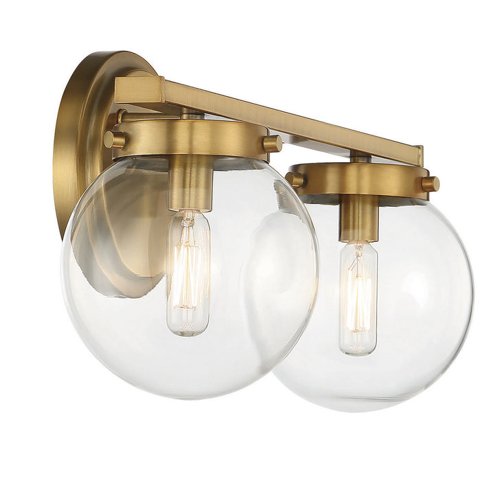 Meridian - M80046NB - Two Light Bath Bar - Natural Brass