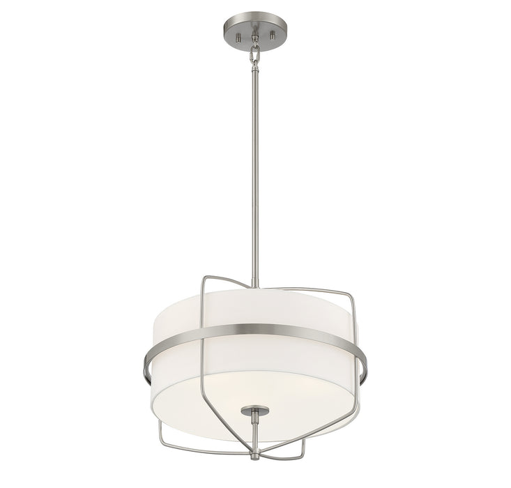 Meridian - M70101BN - Three Light Pendant - Brushed Nickel